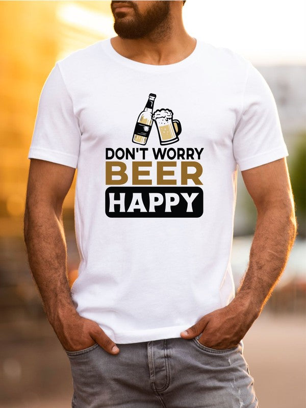 Don't Worry Beer Happy Crew Neck Softstyle Tee