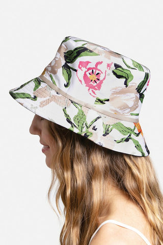 Watercolor Floral Print Bucket Hat
