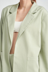 Oversized Blazer With Welt Pockets
