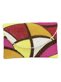 Pastel Multi Pattern Bead Clutch