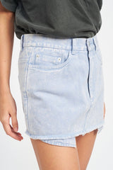 Fringe Overdye Mini Skirt