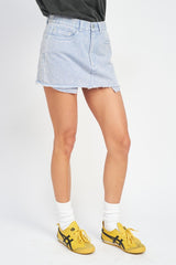 Fringe Overdye Mini Skirt