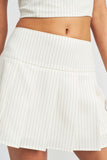 Pleated High Waist Mini Skirt