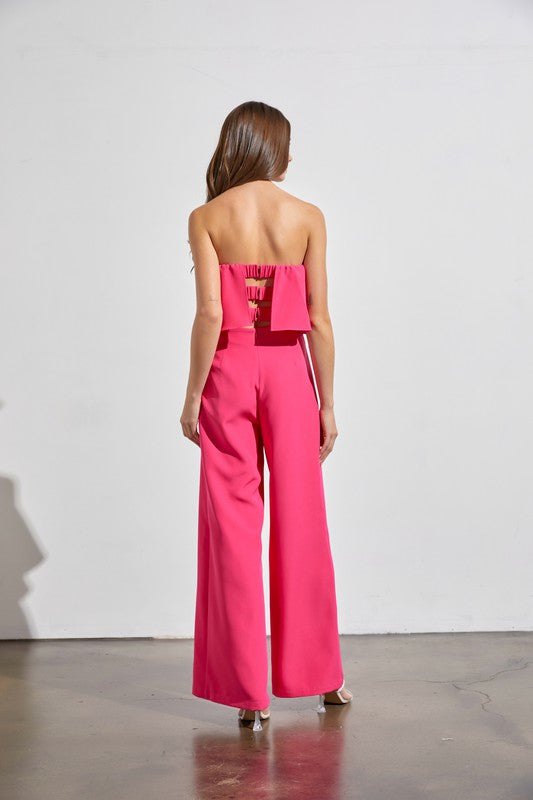 Wooven Off Shoulder Jumpsuit