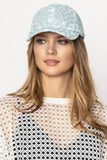 Flower Embroidered Sheer Baseball Cap