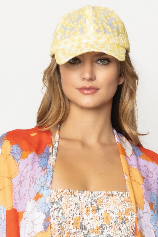 Flower Embroidered Sheer Baseball Cap