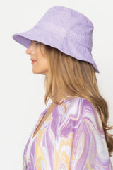 Floral Eyelet Bucket Hat