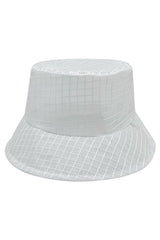 Grid Pattern Tulle Mesh Bucket Hat
