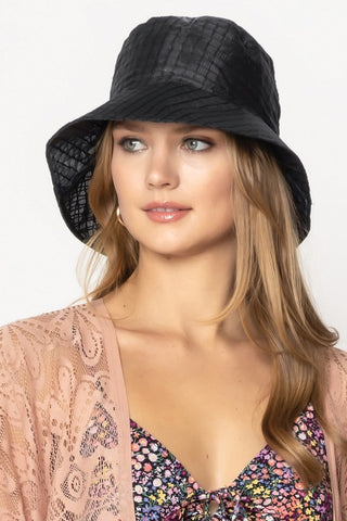 Grid Pattern Tulle Mesh Bucket Hat