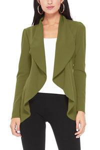 Women's Solid Waist Length Blazer