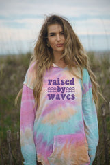 Raised By Waves Tye Dye Light Weight Hoodie