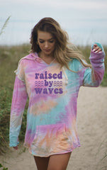 Raised By Waves Tye Dye Light Weight Hoodie
