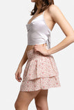 Floral Ruffle Tiered Mini Skirt