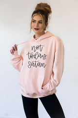 Cursive Font Not Today Satan Softest Ever Hoodie