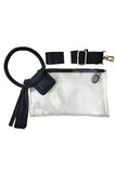 See Thru Transparent Clear Cuff Handle Clutch 