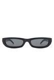 Rectangle Retro Slim Tinted Narrow Sunglasses