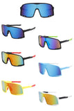Square Oversize Sport Wrap Around Sunglasses