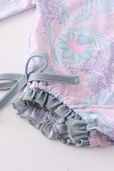 Floral Print Girls Swimsuit 