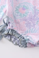 Floral Print Girls Swimsuit 