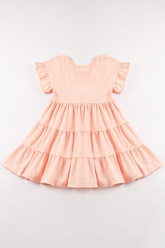 Pink Ruffle Tiered Girl Dress