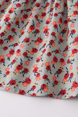 Floral Print Ruffle Dress