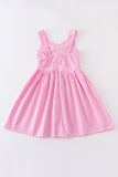 Pink Stripe Print Girl Dress