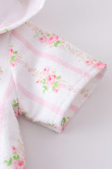Pink Floral Pocket Girl Hoodie 