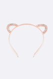 Bear Ear Rhinestone Headband