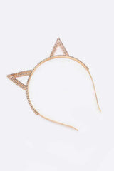 Rhinestone Cat Ear Headband