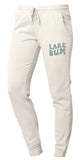 Lake Bum Embroidered Cream Joggers Sweatpants