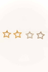 Star Outline Stud Earrings