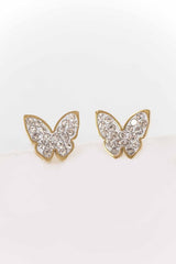 Sparkling Butterfly Stud Earrings 