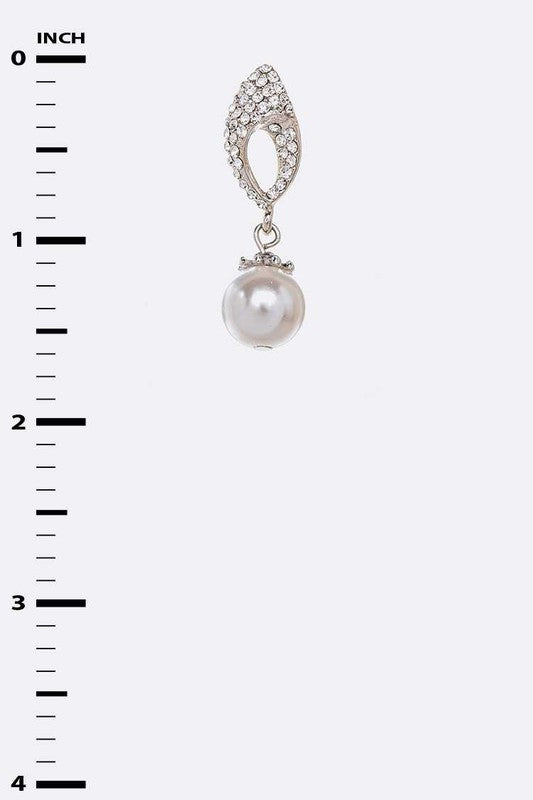 Pearl Drop Bridal Dangle Earrings