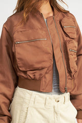 Cropped Bomber Jacket
