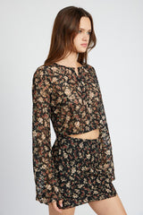 Belll Sleeve Cropped Top