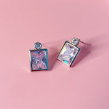 Sparkly Square Stud Earrings