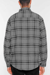 Long Sleeve Flannel Full Plaid Checkered Shirt