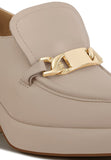 Morgan Metallic Embellishment Platform Loafers