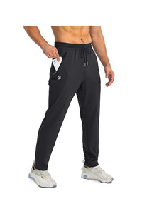 Trendy Men's Sweatpants Tapered Joggers with Zipper Pockets