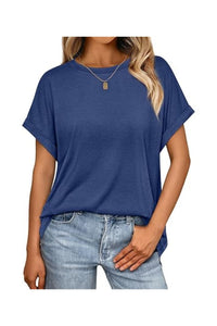 Trendy Women's Oversized Short Sleeve Business Casual Tops