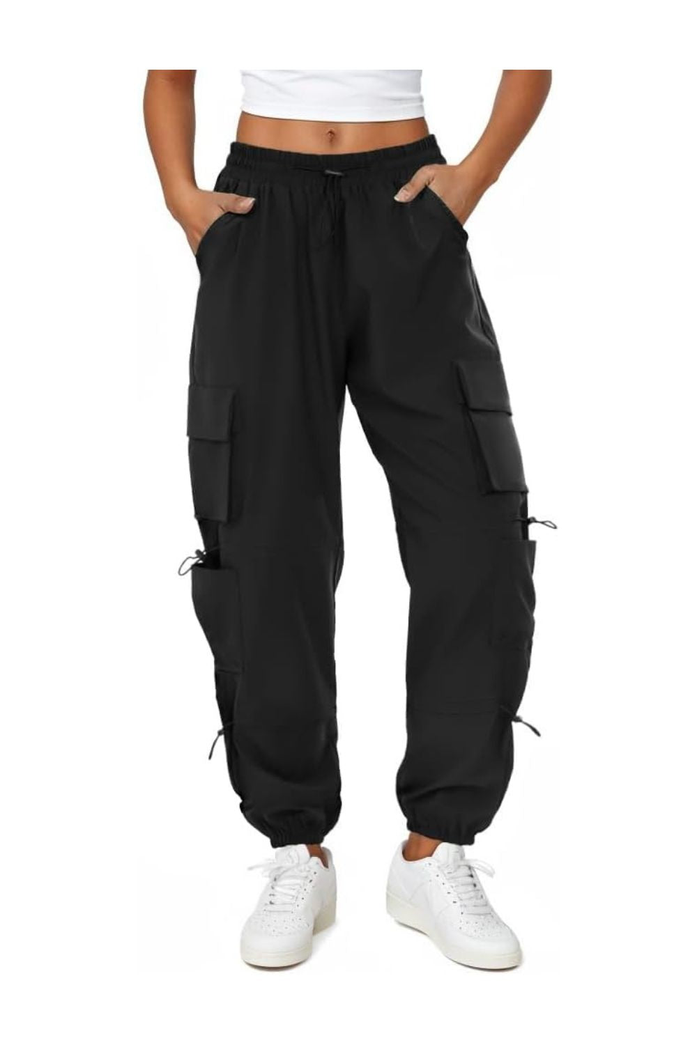 Women's Parachute Cargo Pants Quick-Dry Hiking Joggers