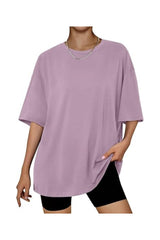 Trendy Women's Oversized Summer T-shirts Plus Size Workout Tops