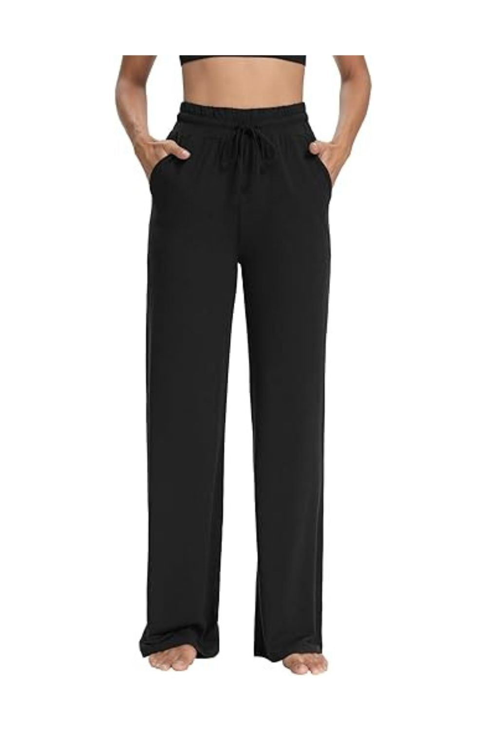 Trendy Women's Wide Leg High Waisted Lounge Pants