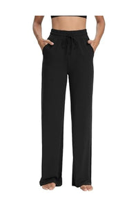 Trendy Women's Wide Leg High Waisted Lounge Pants