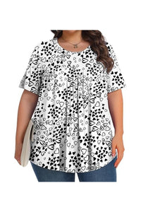 Women's Plus Size Casual Tunic Crew Neck Blouse