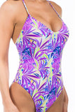 One-piece Tropical Print Bathing Suit