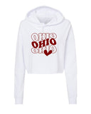 Essentials Groovy Ohio With Heart Cropped Hoodie