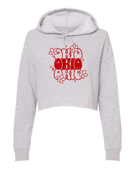 Essentials Ohio Flower Cropped Hoodie