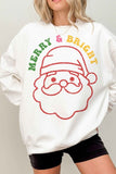 Merry and Bright Santa Oversized Sweatshirt