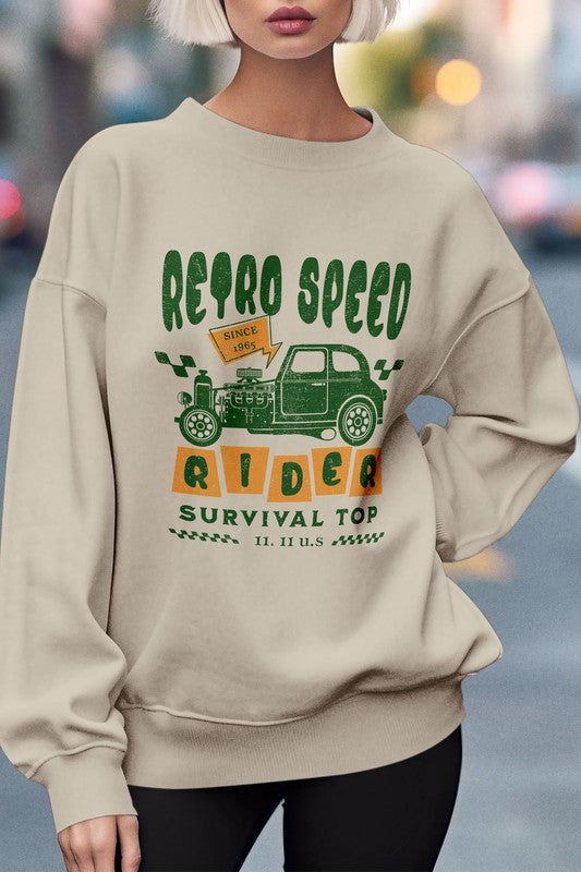 Retro Vintage Speed Rider Sweatshirt